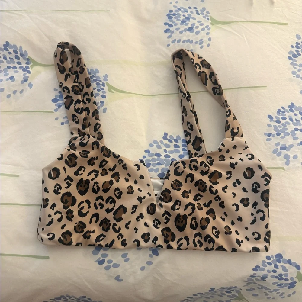 Cheetah Print Reformation Bathing Suit Top